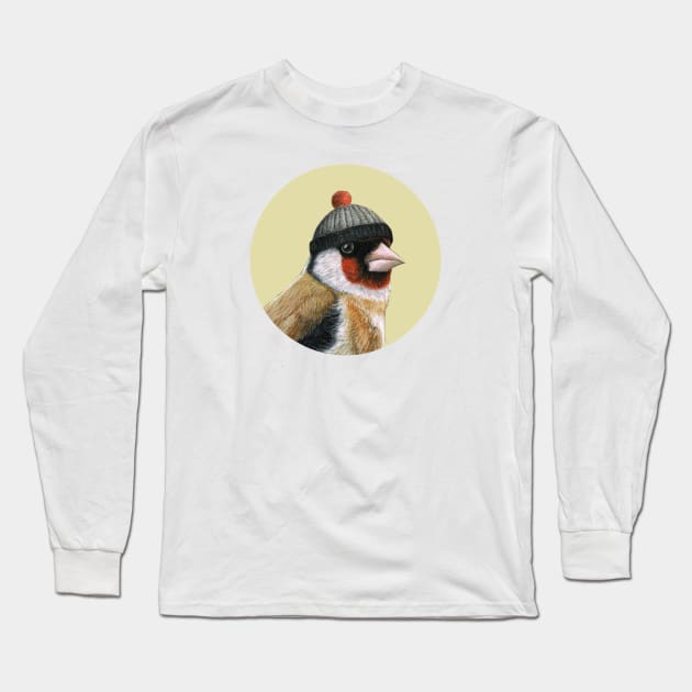 European goldfinch Long Sleeve T-Shirt by Mikhail Vedernikov